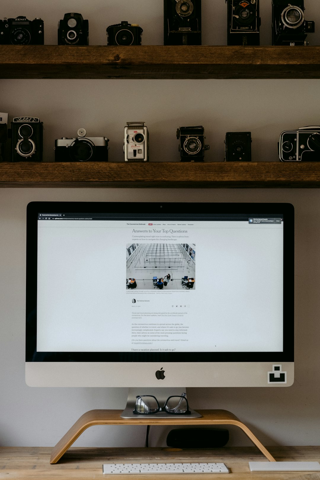 The New York times on iMac